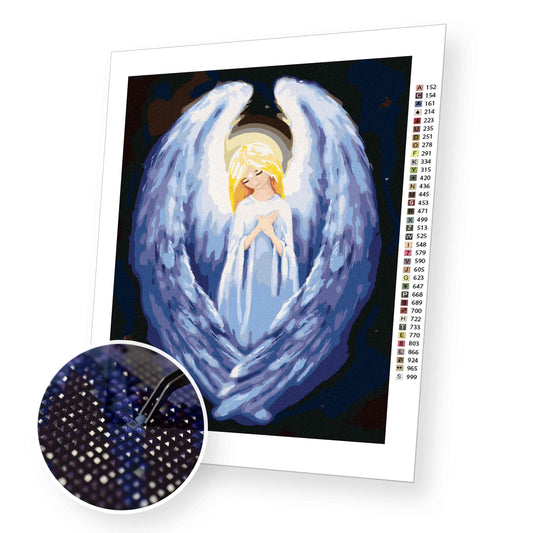 Innocent angel premium diamond painting kit for adults