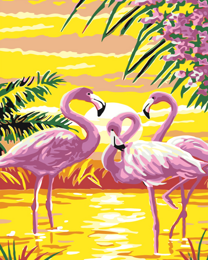 Ljusa flamingos