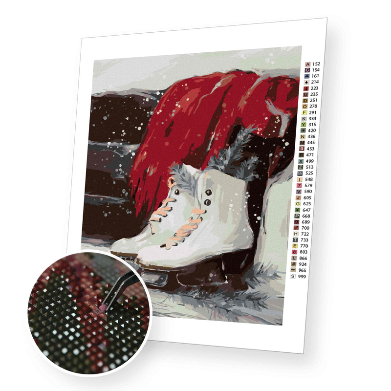 Ice Skates premium diamond painting kit for adults