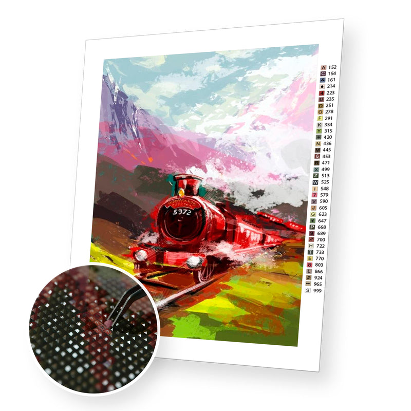 Hogwards Express premium diamond painting kit for adults