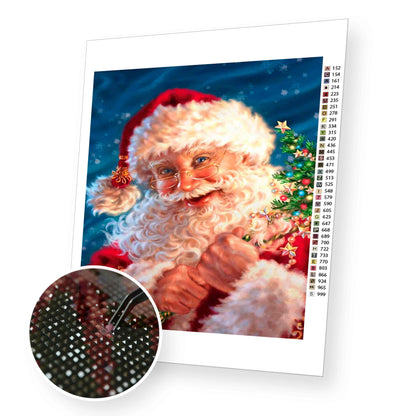 Happy Santa Clause at Christmas premium diamond painting kit for adults