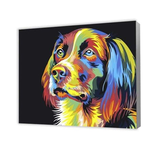 Färgglad hund