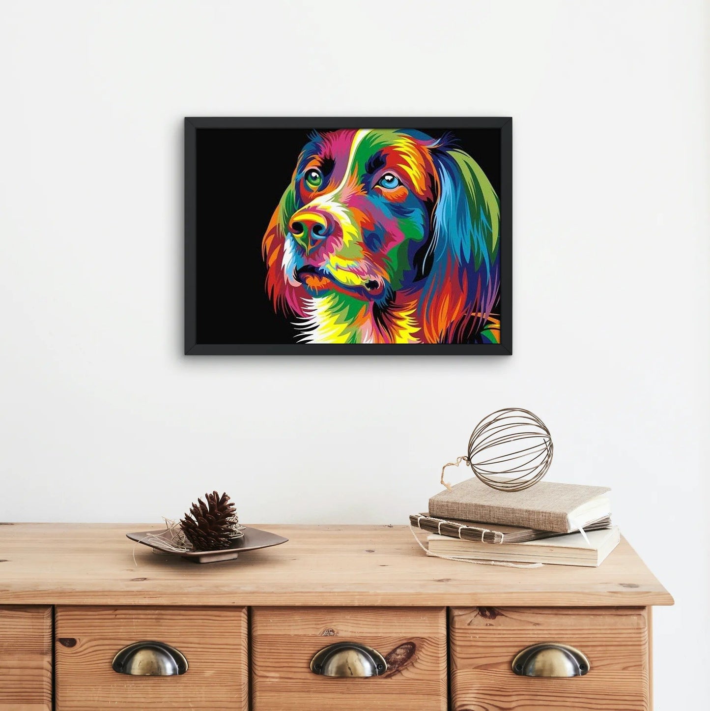 Färgglad hund