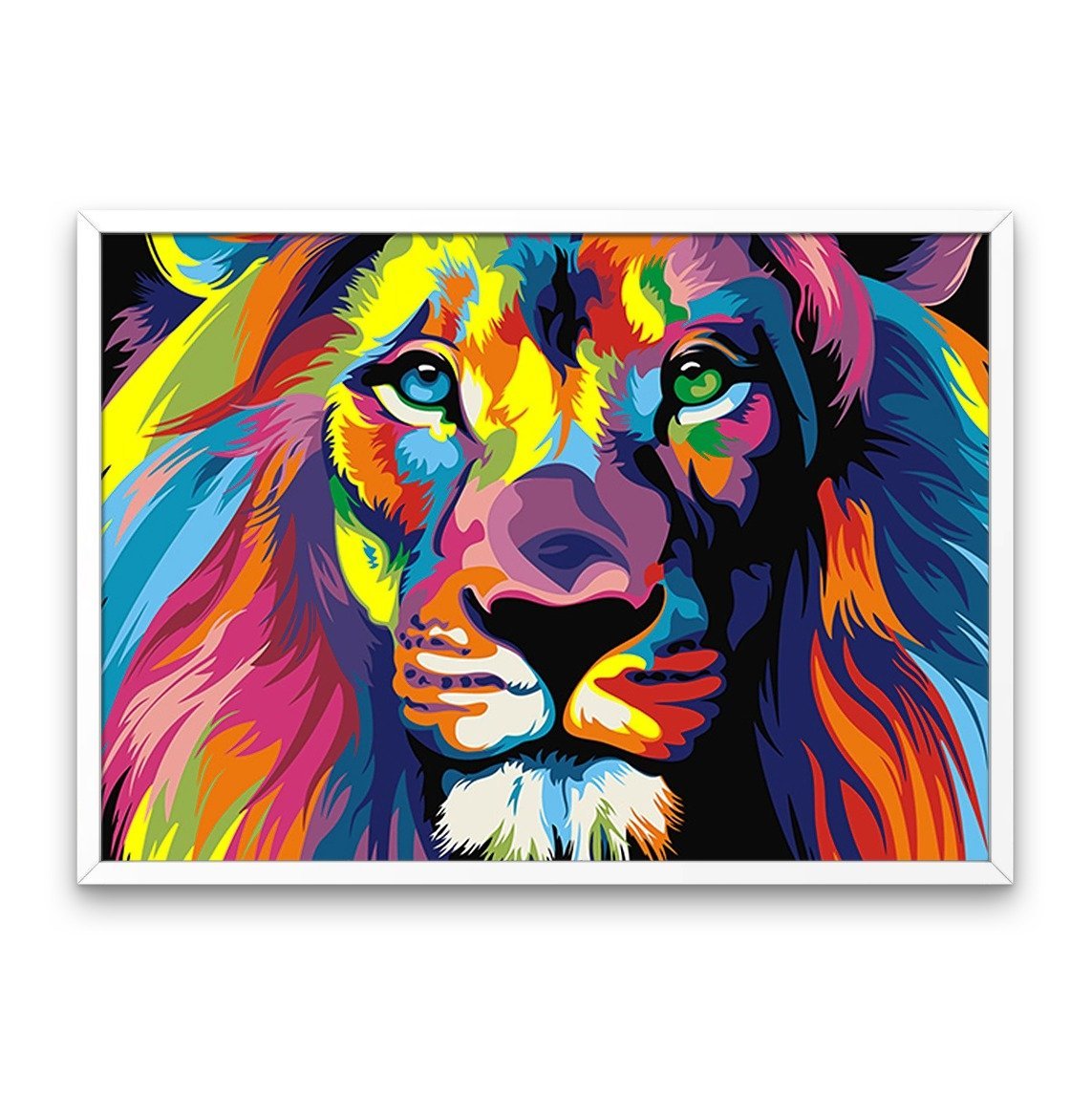 Färgrik lejon