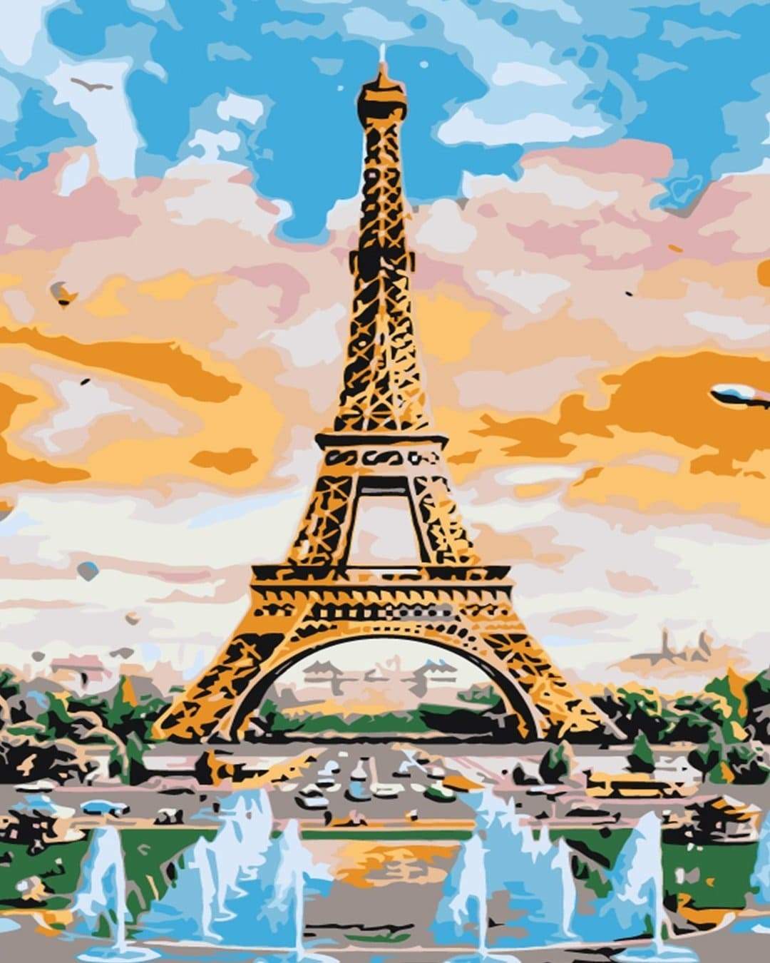 Färgglada Eiffeltornet