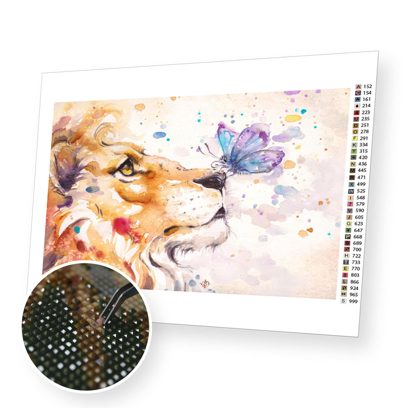 Finn's Lion premium diamond painting kit for adults