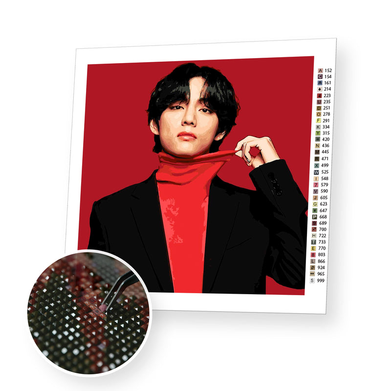 Kim Tae Hyung premium diamond painting kit for adults