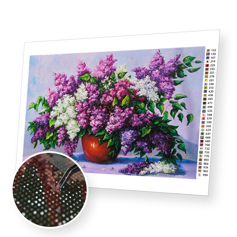 Lilac premium diamond painting kit for adults