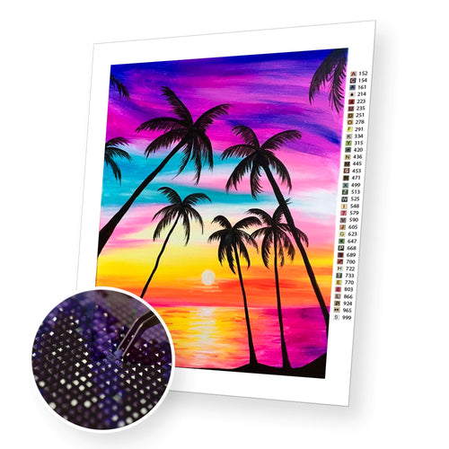 Palmas premium diamond painting kit for adults