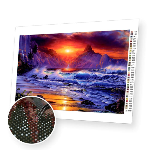 Sea premium diamond painting kit for adults