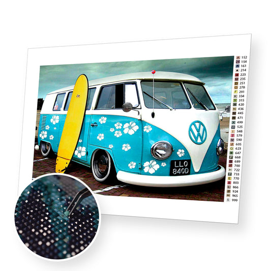 Surfing Car - Diamond Painting Kit - [Diamond Painting Kit]