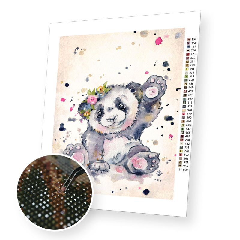 Sweet Panda premium diamond painting kit for adults