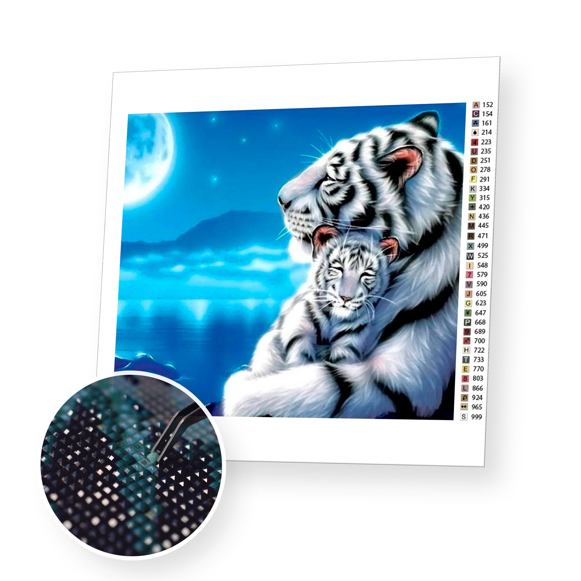 Tiger Cub premium diamond painting kit for adults