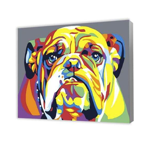 Färgglad bulldog